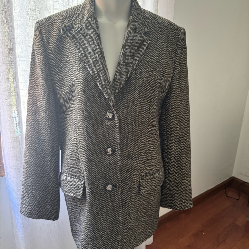 Ralph Lauren Gray Wool Blazer Classic Tailored Jacket